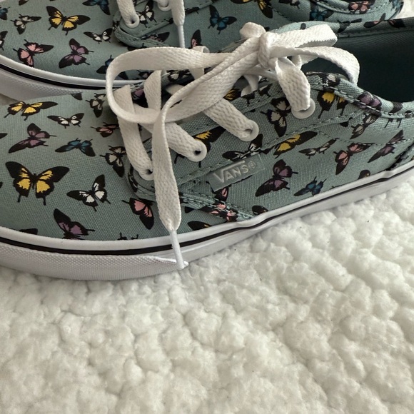 NEW Vans Atwood blue Butterfly Print slip on Sneakers missy size 5/womens 6 - Picture 6 of 7